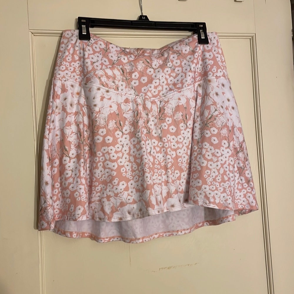 Pink Floral Skort XL